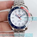 Asian Swiss ETA 2824 Omega Seamaster White Dial Watch
